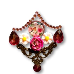 Gemcluster Barok oranament Bronskleurig DIY Sieraden Kindergrime .com -Events