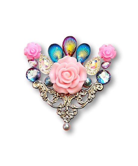 GemclusterBarok Ornament Filigraan Zilverkleurig Roos DIY Sieraden Kindergrime .com -Ev