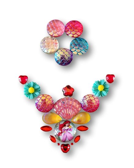 Gem Bling Jewel Zeemeermin Mermaid Schubben Strass Steentjes DIY Sieraden Kindergrime .com Smin