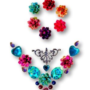 Gemcluster Bling Jewel Bloemen Daisy Flower Mix colour DIY Sieraden Kindergrime .com -E