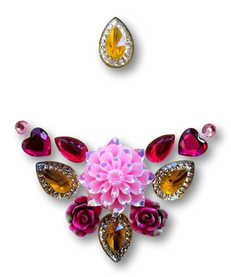 Gemcluster Bling Jewel Resin Flatback Lotus Roses Roos Gold Goud Diamond Sieraden Kindergrime