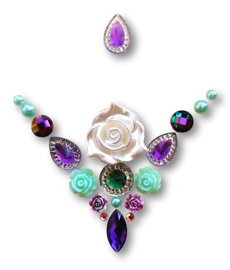 Gemcluster Bling Jewel Resin Flatback Purple Paars Diamond Sieraden Kindergrime