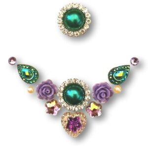 Gemcluster Bling Jewel Resin Flatback Diamond Petal Lila flower Bloem DIY Sieraden Kindergrime .com 9000