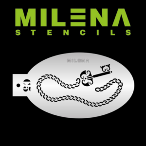 Events Milena Potekhina Stencil C6 C5 Slot Sleutel Ketting