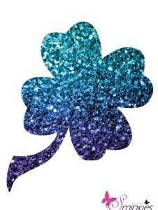 Klavertje 4 Glittertattoo Sjabloon
