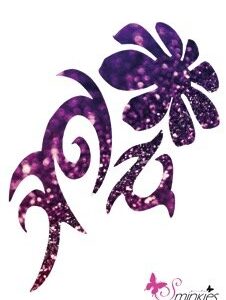 Flower Anni Glittertattoo Sjabloon