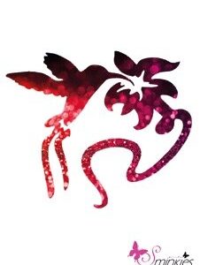 Humming Bird Glittertattoo Sjabloon Y-Body