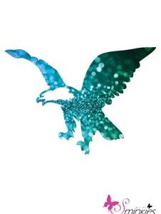 Eagle Snow Glittertattoo Sjabloon Y-Body