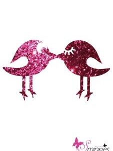 Love Birds Glittertattoo Sjabloon Y-Body