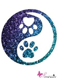 Yin yang paw Glittertattoo Sjabloon Y-Body