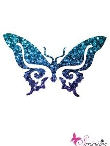 Butterfly loop glittertattoo sjabloon Y-Body