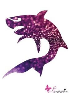 shark left glittertattoo sjabloon Y-Body