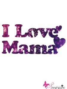 I love mama glittertattoo sjabloon Y-Body