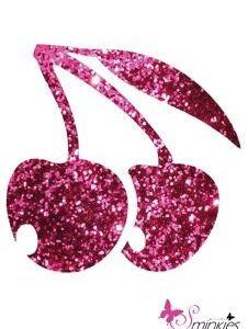 Cherries glittertattoo sjabloon Y-Body