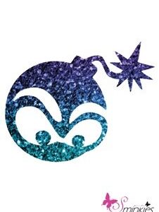 Bomb glittertattoo sjabloon Y-Body