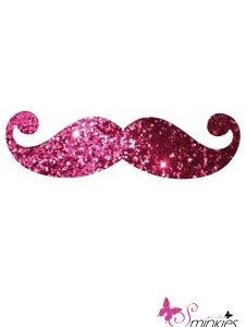 Mustache handlebar glittertattoo sjabloon Y-Body