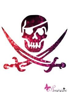 Pirate glittertattoo sjabloon Y-Body