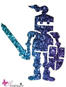 Knight Y-Body glittertattoo sjabloon