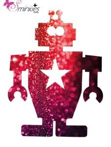 Robot star glittertattoo sjabloon Y-Body