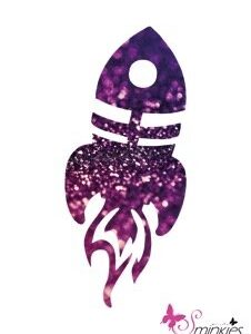 Rocket glittertattoo sjabloon Y-Body