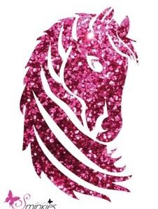 Mare head Glittertattoo Sjabloon Y-Body