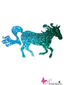 Horse running Glittertattoo Sjabloon Y-Body