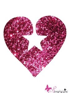 Heart star glittertattoo sjabloon Y-Body