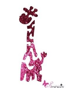 Giraf glittertattoo sjabloon Y-Body