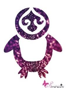 Penguin glittertattoo sjabloon Y-Body