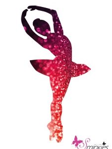 Ballet dancer Glittertattoo Sjabloon Y-Body