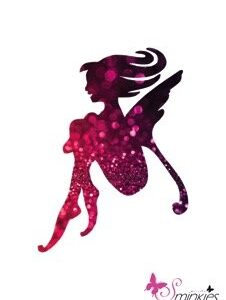 Fairy sitting Glittertattoo Sjabloon Y-Body