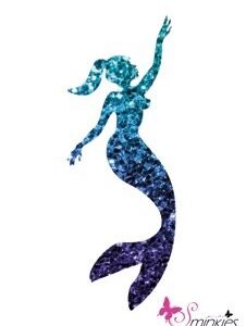 Mermaid Glittertattoo Sjabloon Y-Body