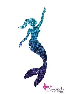 Mermaid Glittertattoo Sjabloon Y-Body