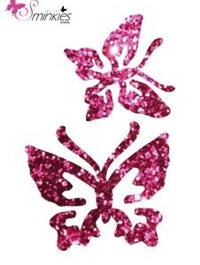 2 butterfly Glittertattoo Sjabloon Y-Body