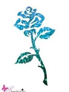 Rose perfect Glittertattoo Sjabloon