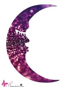 Moon Glittertattoo Sjabloon Y-Body