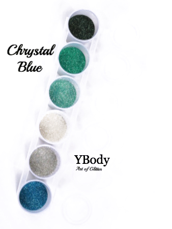 Chrystal Blue Glitter six pack YBody Rose Spring