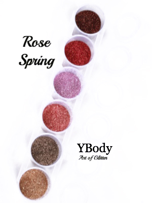 Rose Spring Glitter six pack YBody Rose Spring