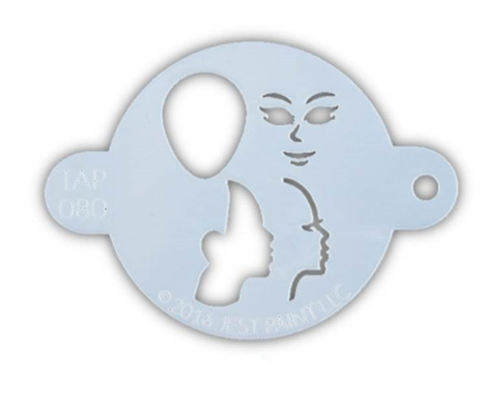 Princess Face TAP Stencil 080